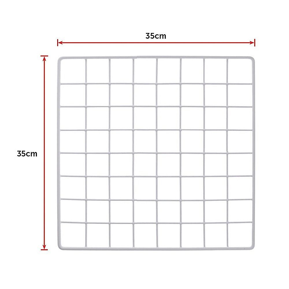 12 Cube Wire Grid Organiser Bookcase Storage Cabinet Wardrobe Closet White Bedworld