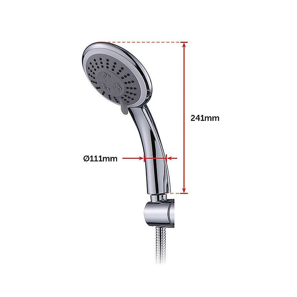 WELS 8" Rain Shower Head Set Rounded Dual Heads Faucet High Pressure