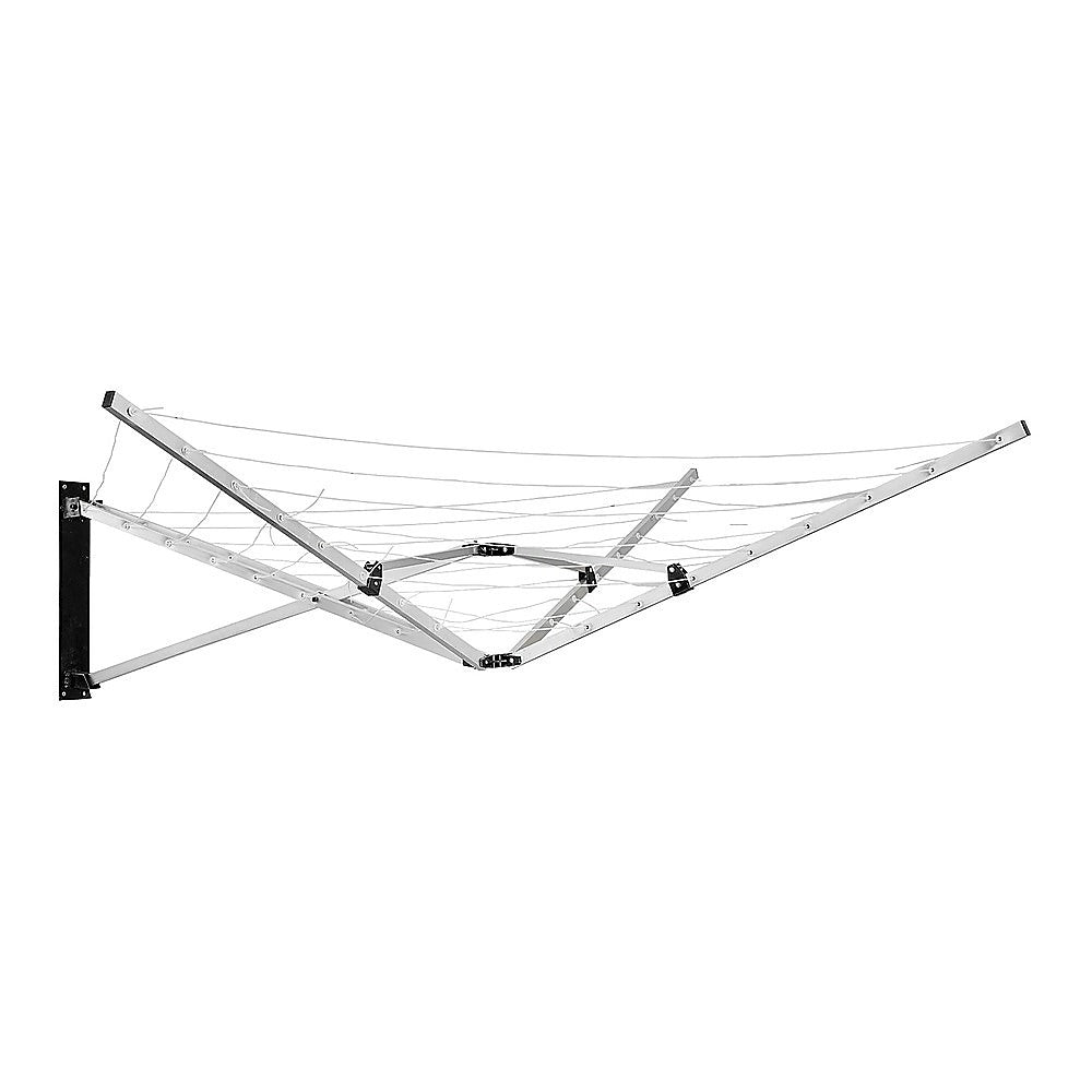 26m 5 Arm Wall Hang Mountable Clothes Airer Dryer Washing Line Bathroom Kitchen