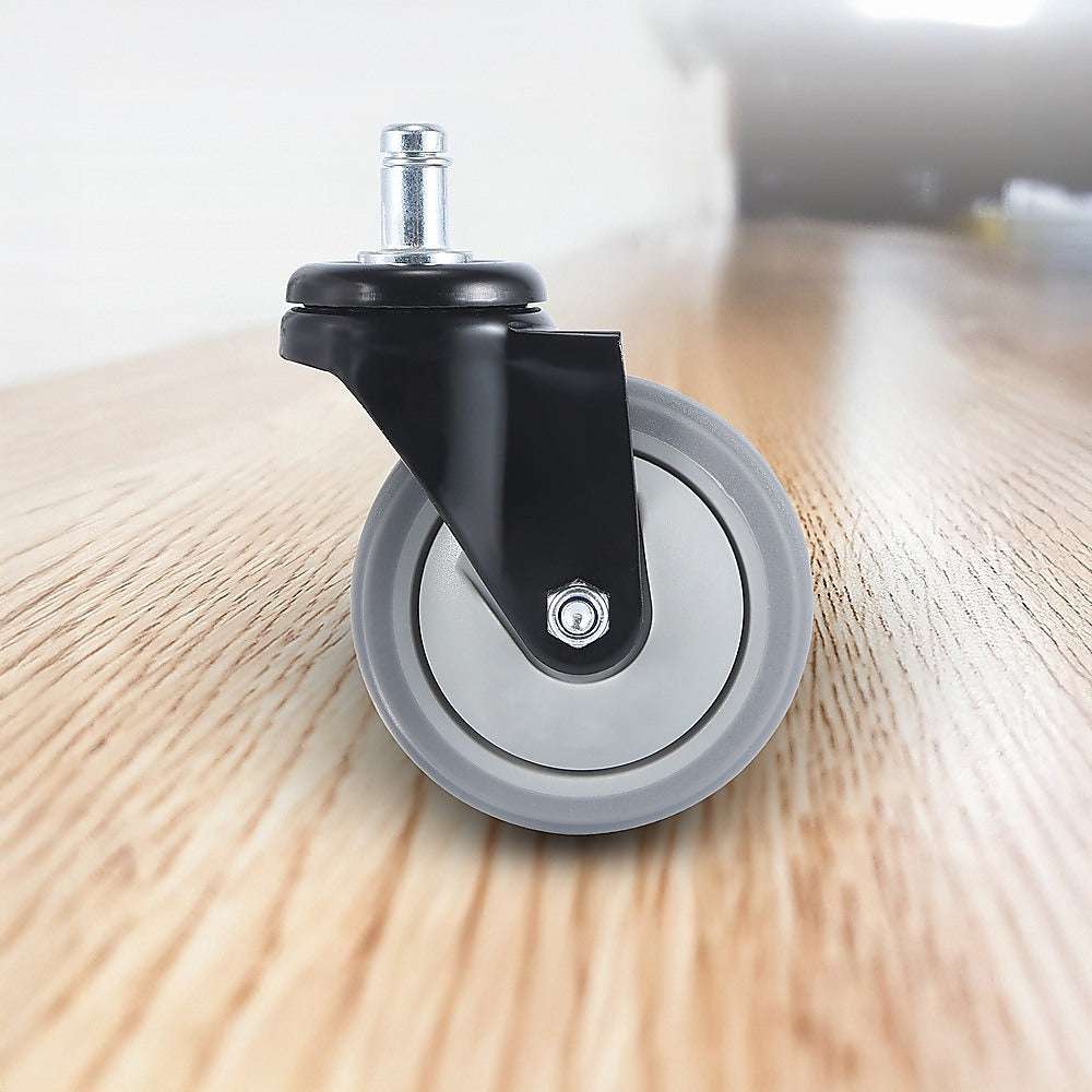 5x Office Chair Caster Wheels Set Heavy Duty & Safe for All Floors w/Universal Fit