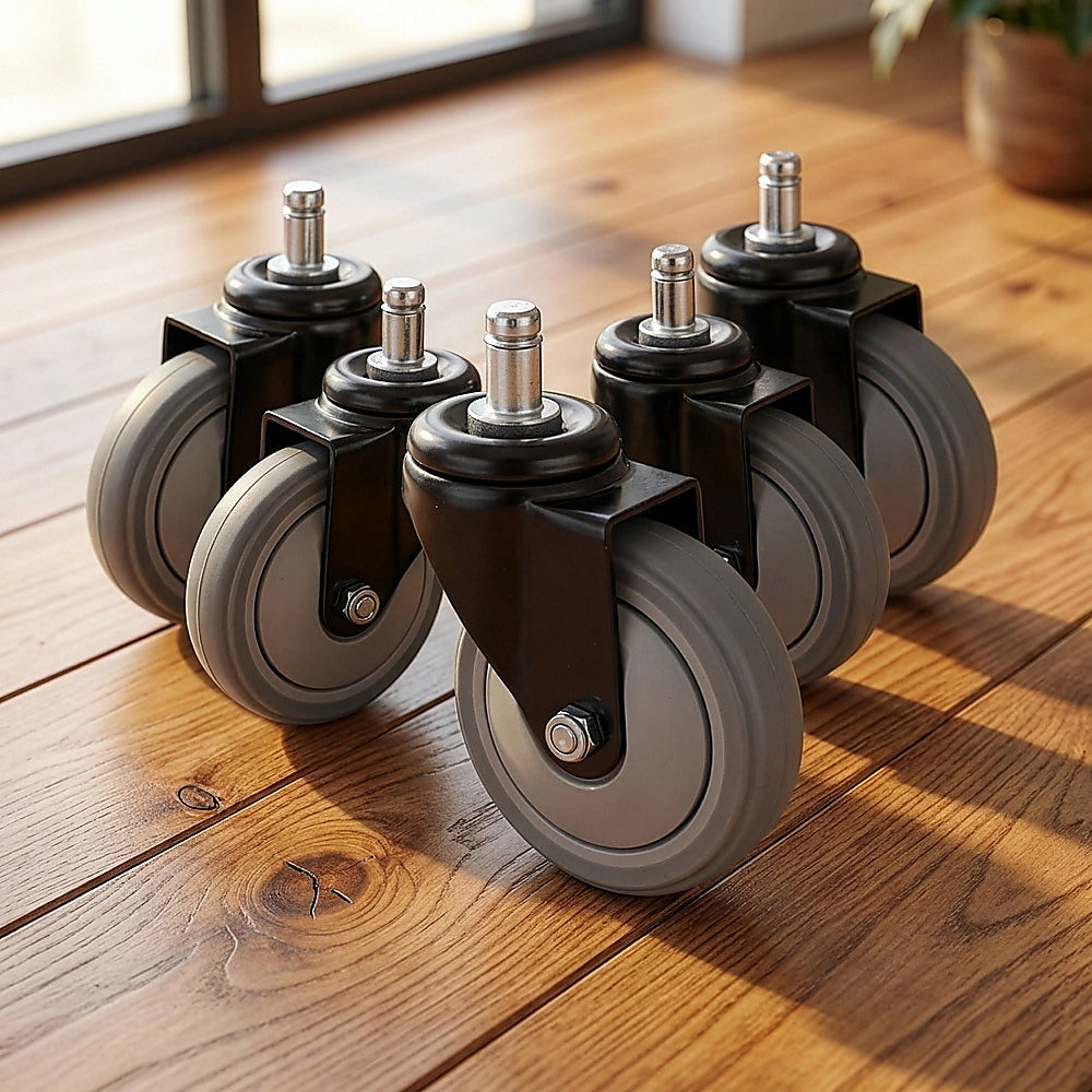 5x Office Chair Caster Wheels Set – Heavy Duty Universal Replacement for All Floors