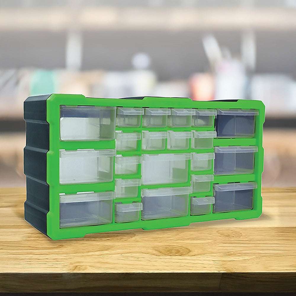 22 Multi Drawer Parts Storage Cabinet Unit Organiser Home Garage Tool Box