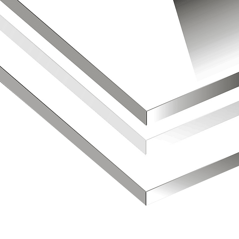 Toughened 90cm x 75cm White Glass Kitchen Splashback