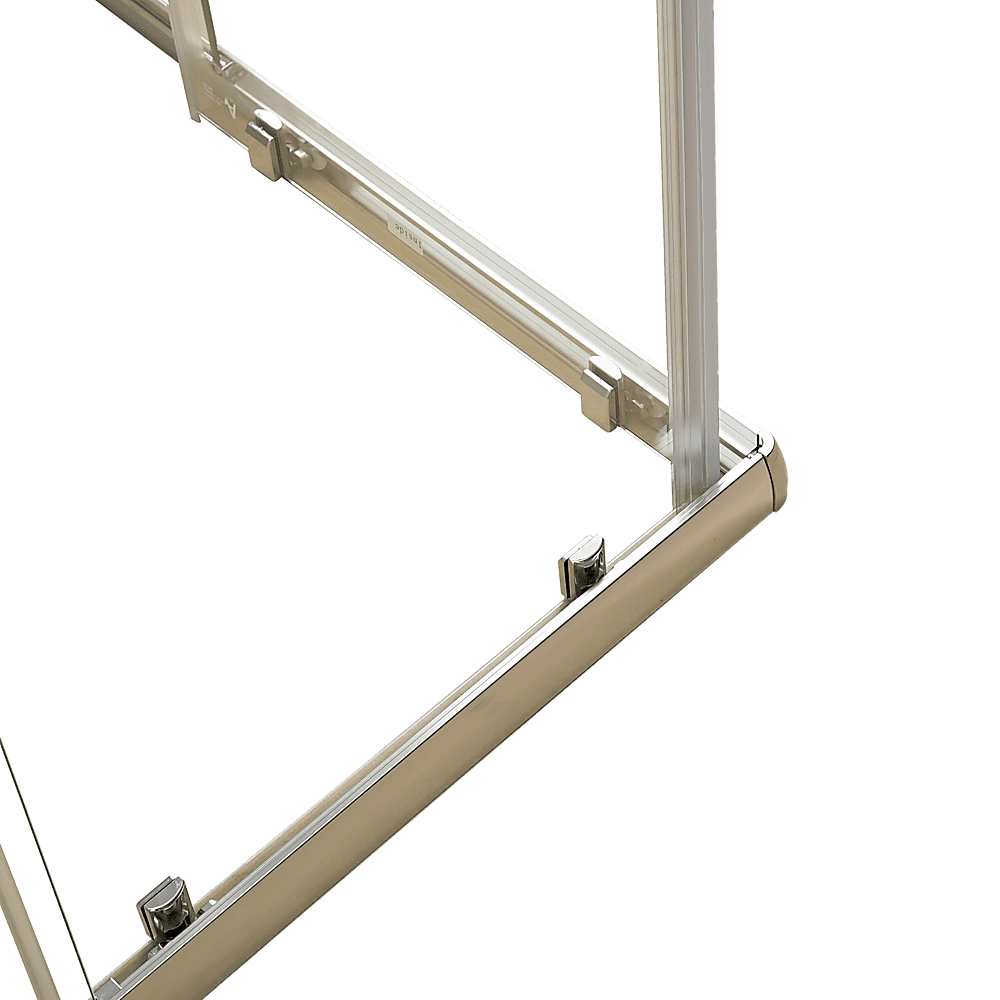 1000 x 1200mm Sliding Door Nano Safety Glass Shower Screen By Della Francesca