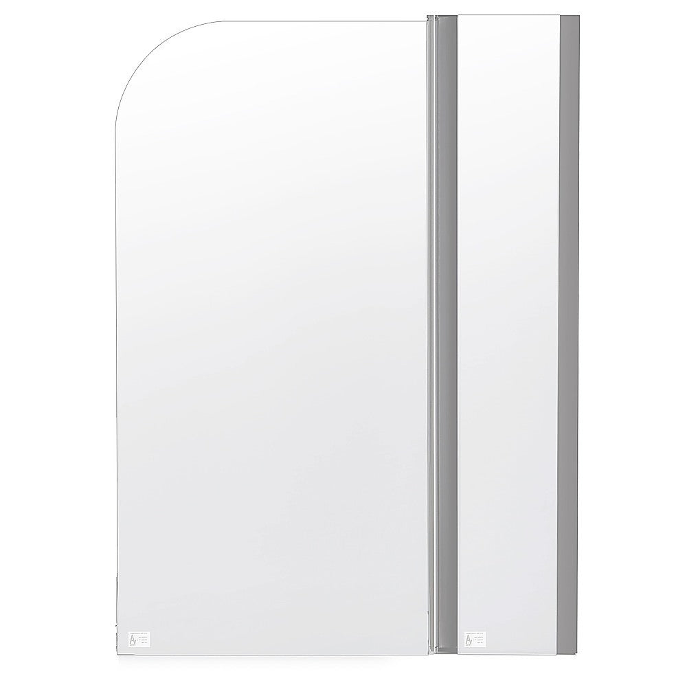 Pivot shower door panel with clear safety glass and slim chrome frame
