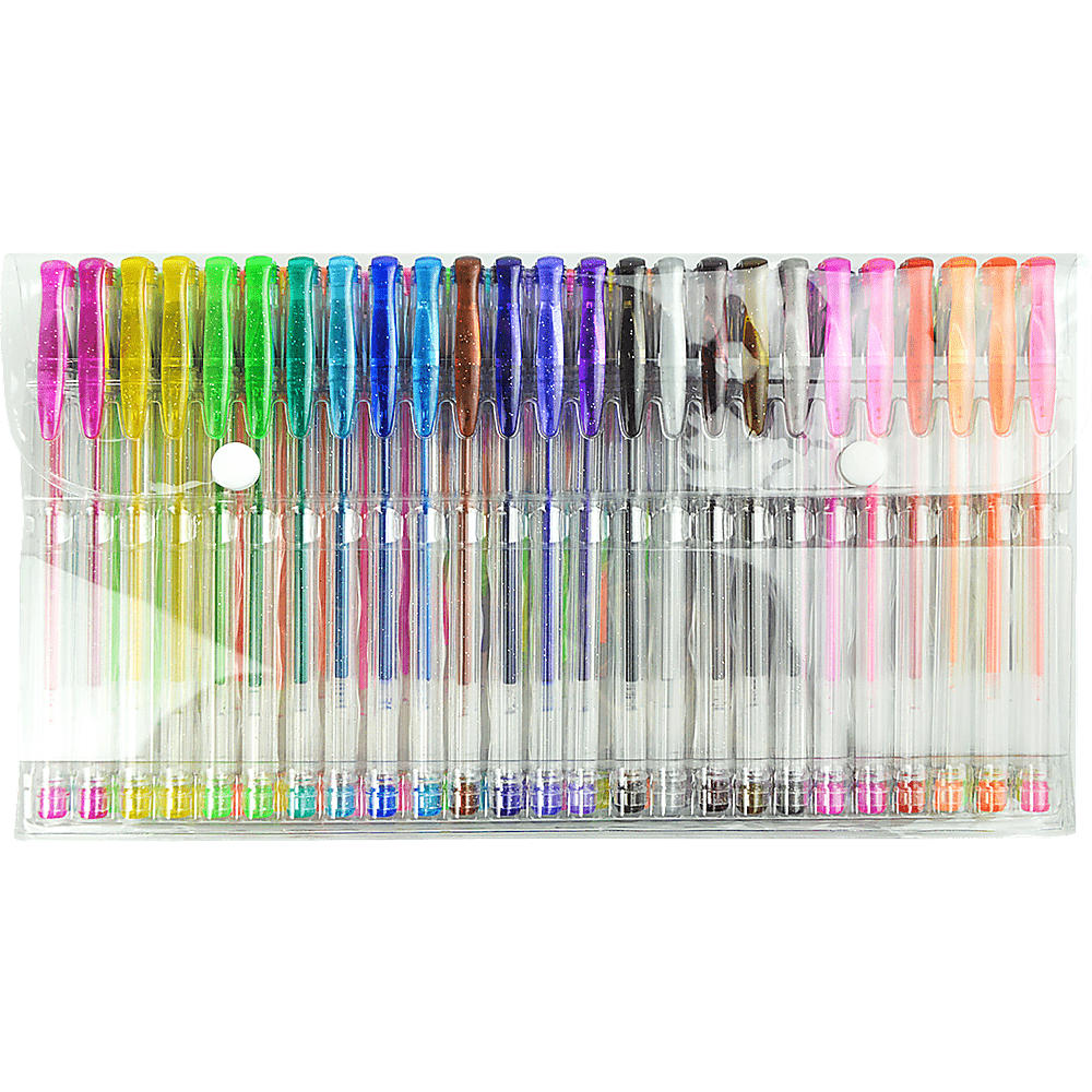 Glitter Gel Pens (100 pack) with 2.5X More Ink - Craft, Kids & Adult Colouring