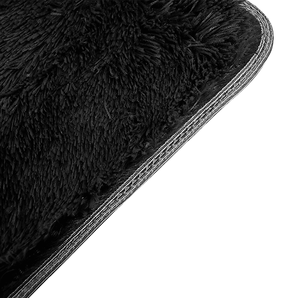 230x160cm Floor Rugs Large Shaggy Rug Area Carpet Bedroom Living Room Mat - Black