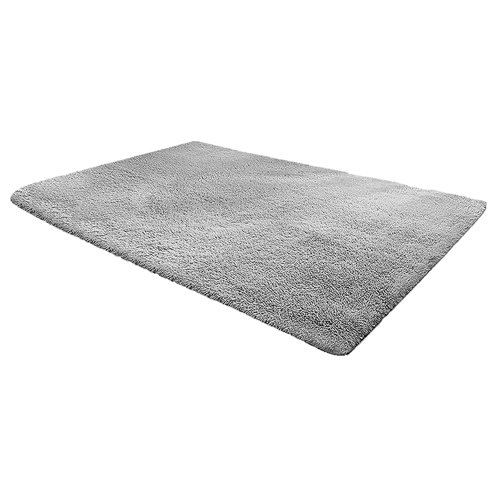 230x200cm Floor Rugs Large Shaggy Rug Area Carpet Bedroom Living Room Mat - Grey
