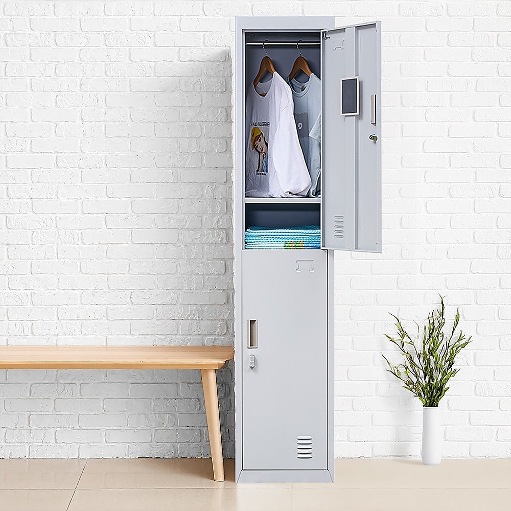 Space-Saving 2-Door Vertical Locker - Storage