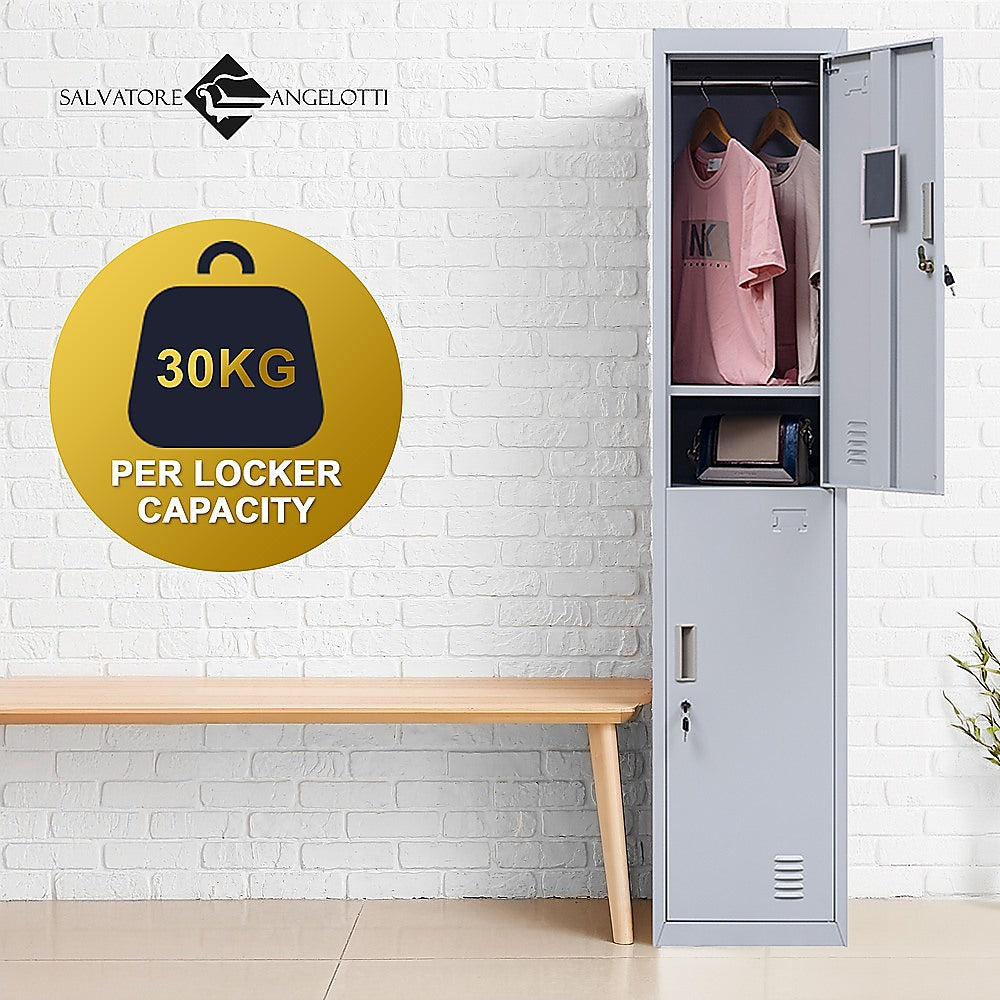 Space-Saving 2-Door Vertical Locker - Storage