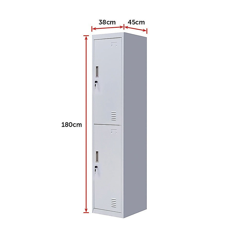 Space-Saving 2-Door Vertical Locker - Storage