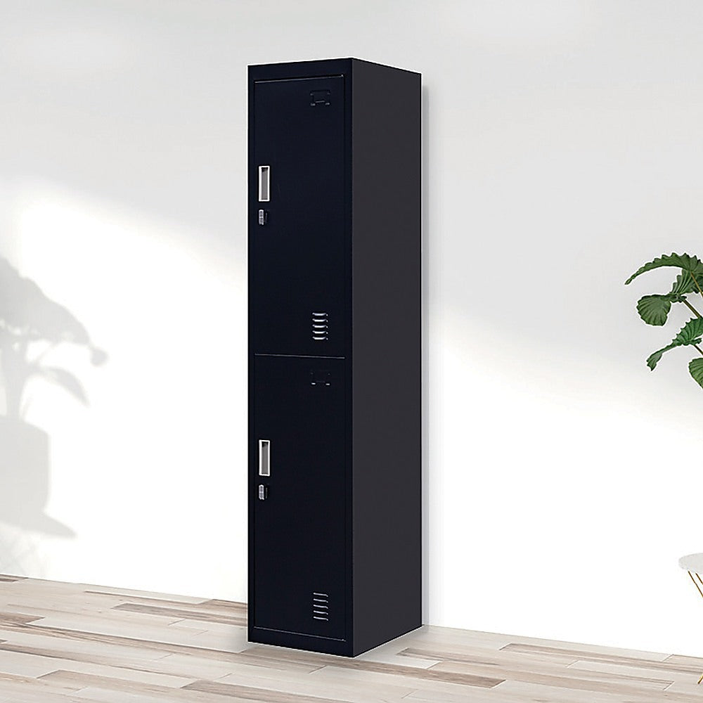 Durable 2-Door Vertical Locker - Office, Gym, Home