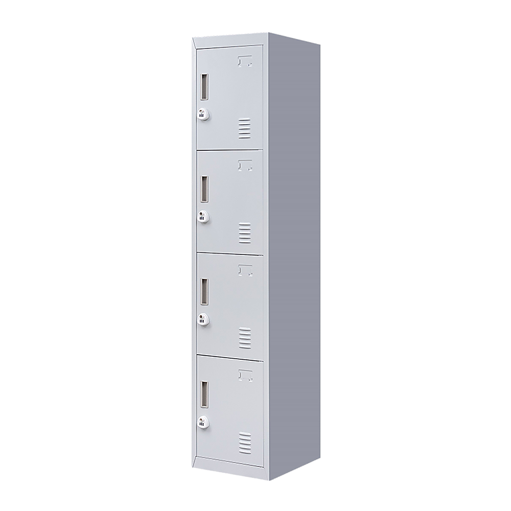 Durable 4-Door Vertical Locker - Office, Gym, School