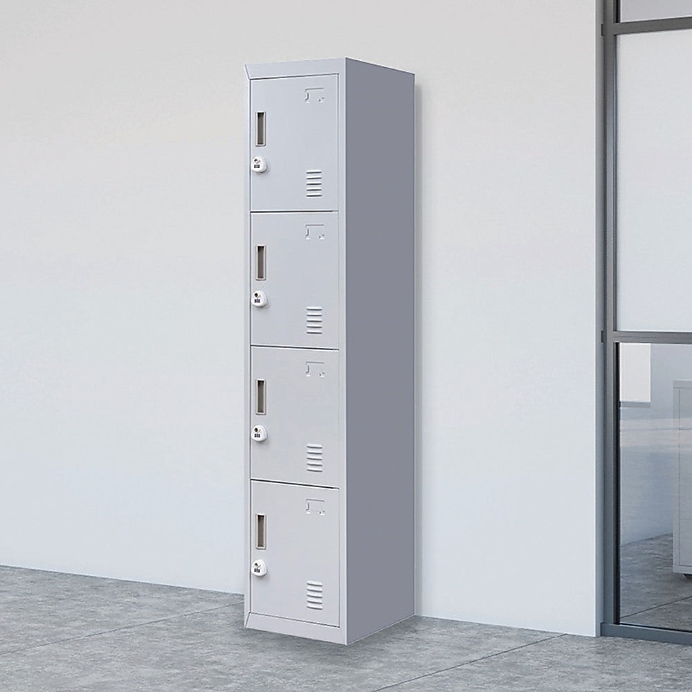Durable 4-Door Vertical Locker - Office, Gym, School