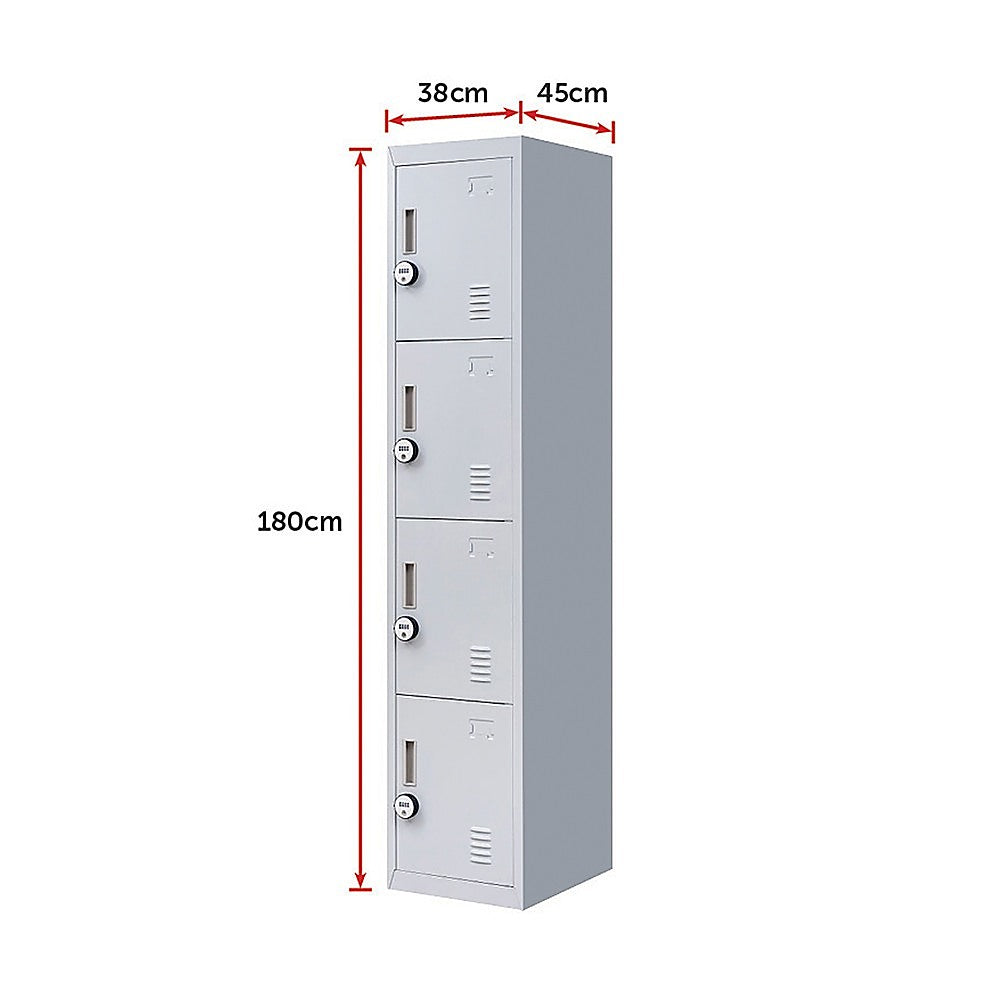 Space-Saving 4-Door Vertical Locker - Storage