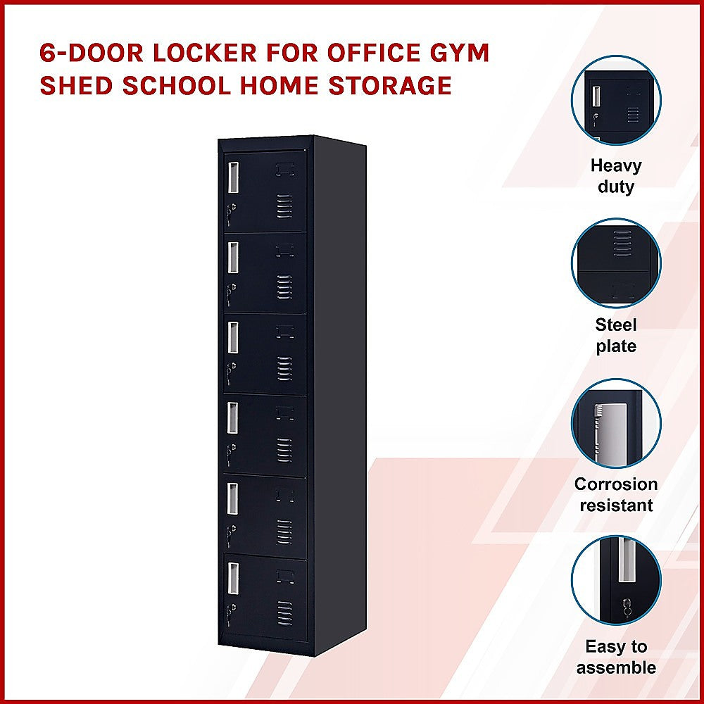 6-Door Locker - Office, Gym, Home Storage