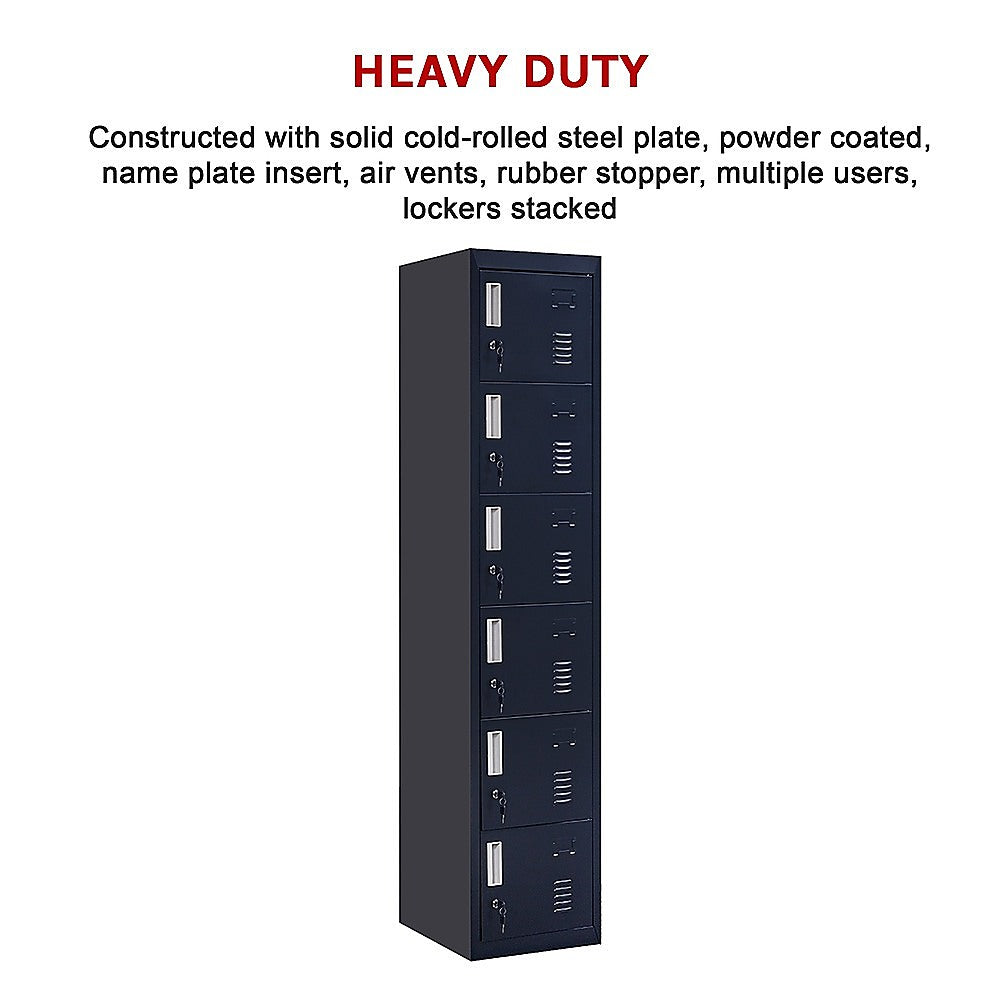 6-Door Locker - Office, Gym, Home Storage