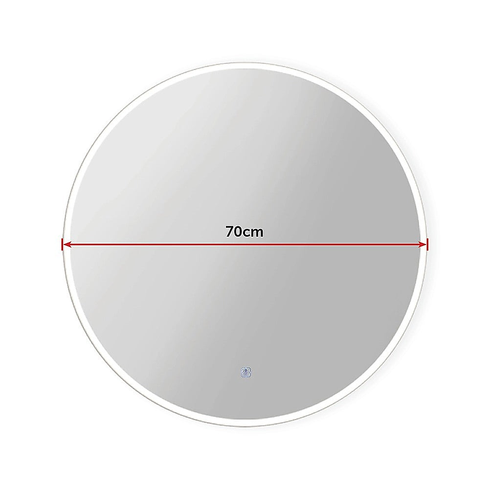 70cm LED Wall Mirror Bathroom Mirrors Light Decor Round