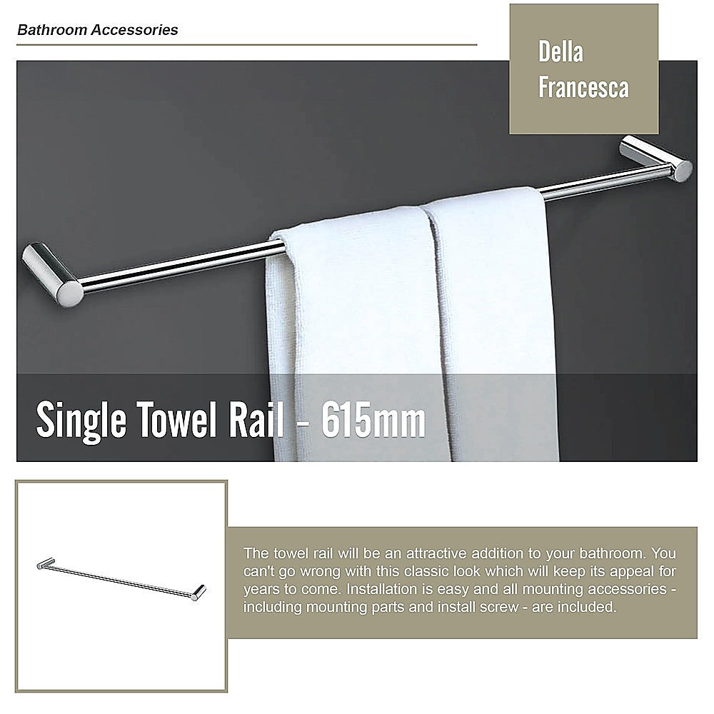 Single Towel Rail - 615mm