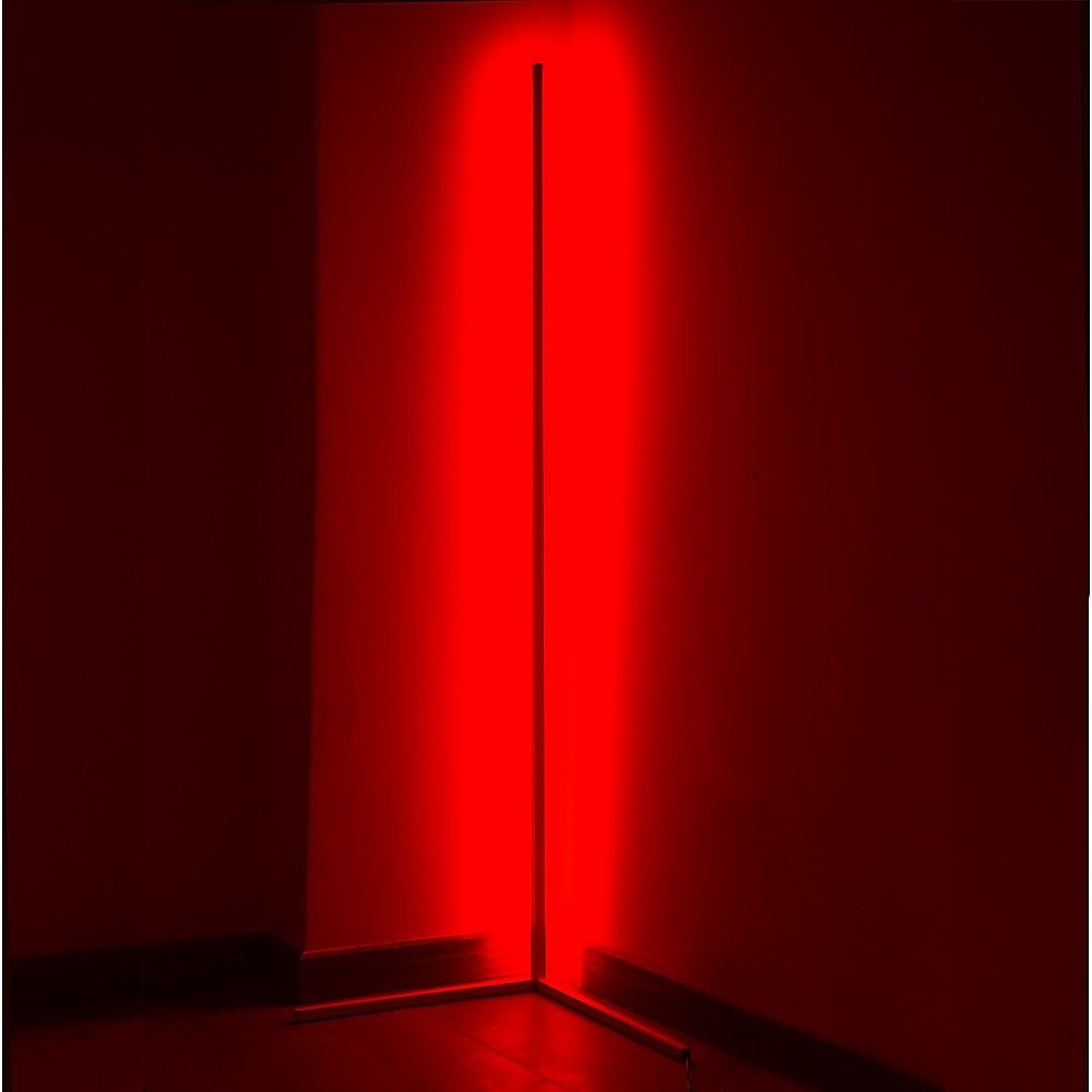 Modern - Colour RGB - Minimalist LED Corner Floor Lamp - White - Mood Lighting Bedworld