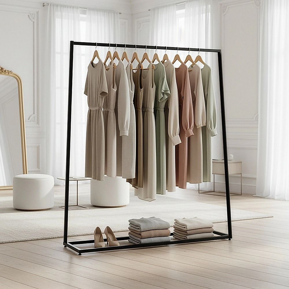 Commercial Clothing Garment Rack Retail Shop Black Bedworld