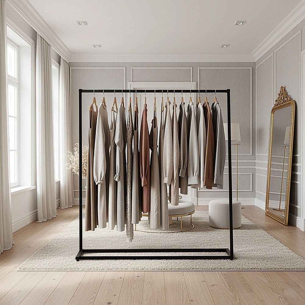 Commercial Clothing Garment Rack Retail Shop Black Bedworld