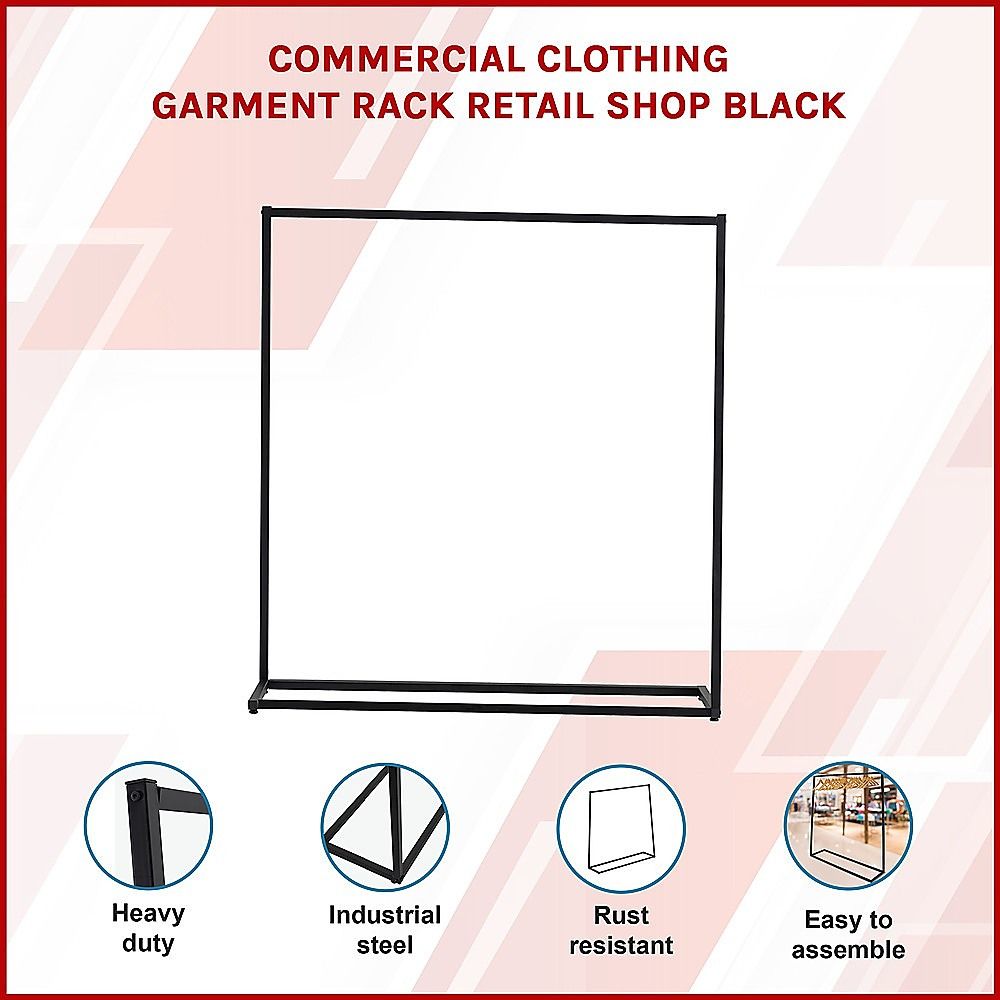 Commercial Clothing Garment Rack Retail Shop Black Bedworld