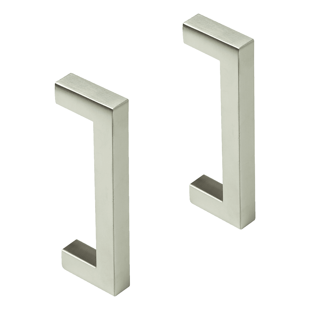 Brushed Nickel Stainless Steel Kitchen Cabinet Square Drawer Pull Door Handles 15-Pack