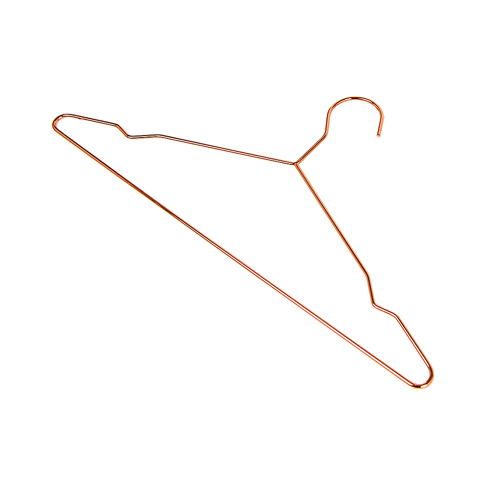 Adult 16.5" Rose Gold Shiny Metal Wire Coat Suit Top Clothes Hangers (30pc per set)