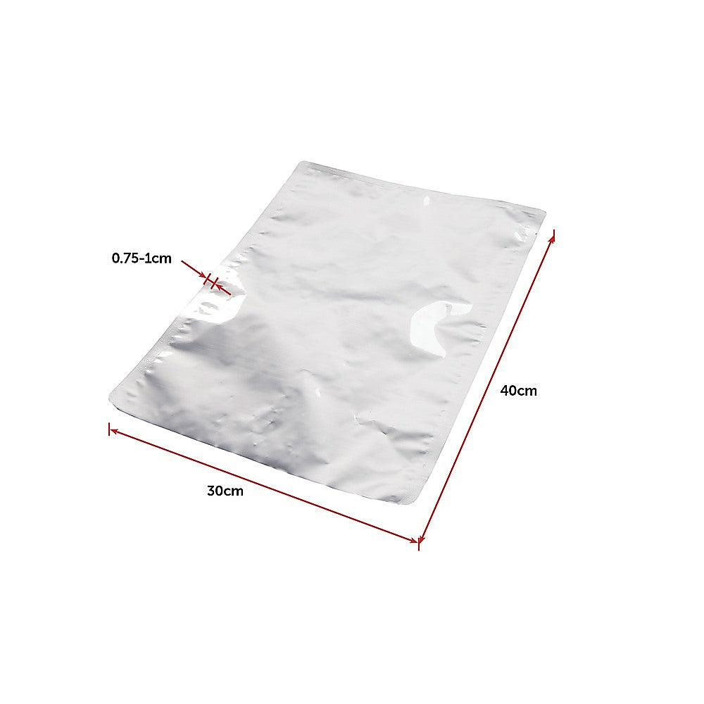 Food vacuum storage bag pouch, foil aluminum, 30 x 40 cm, heat seal side