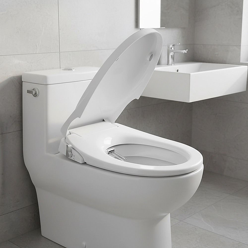 Non Electric Bidet Toilet Seat W/ Cover Bathroom Spray Water Wash Bedworld