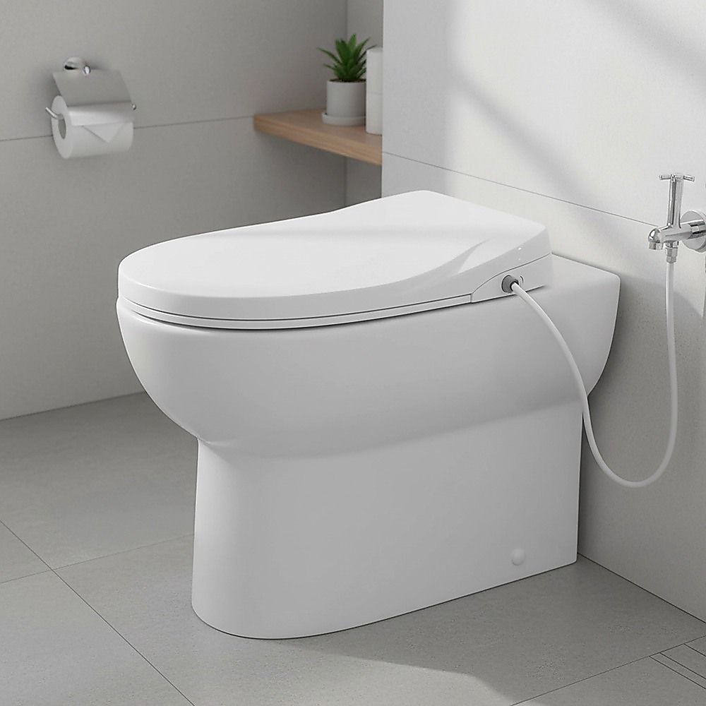 Non Electric Bidet Toilet Seat W/ Cover Bathroom Spray Water Wash Bedworld