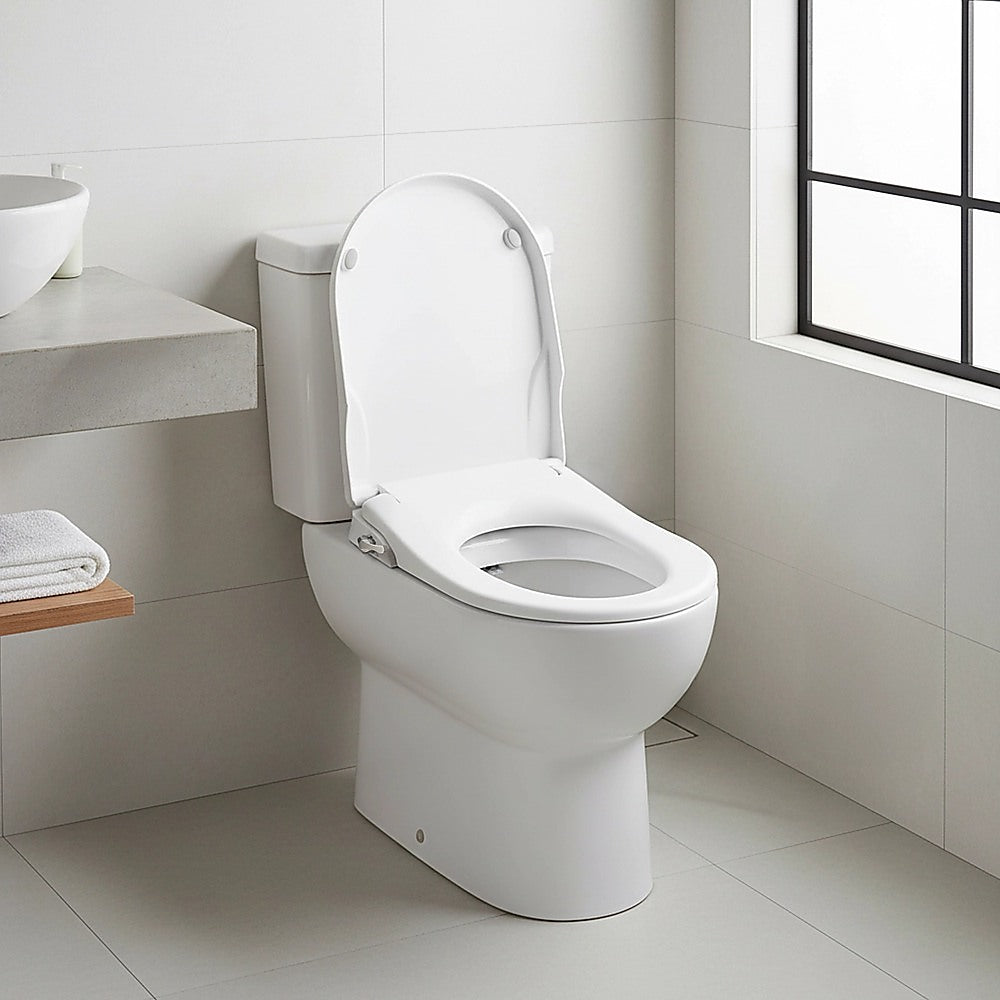 Non Electric Bidet Toilet Seat W/ Cover Bathroom Spray Water Wash