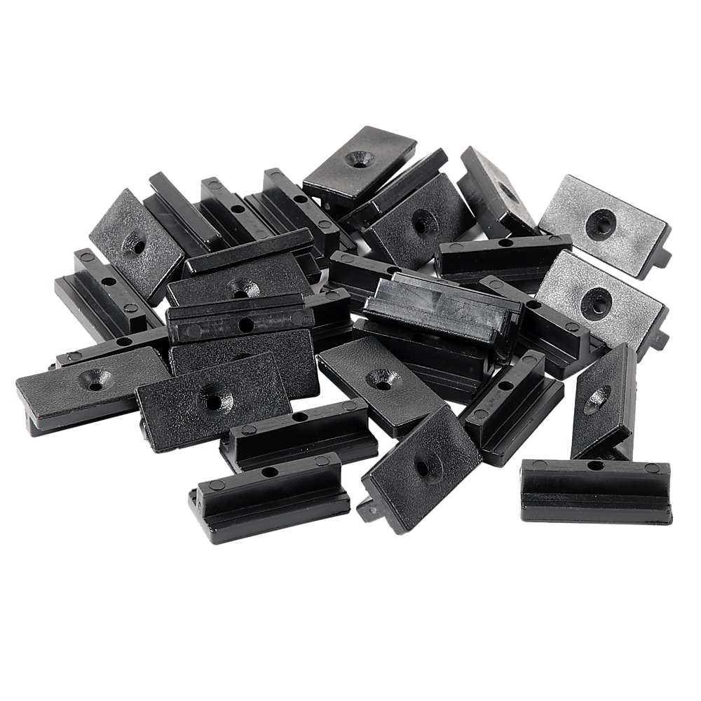 100 Composite Decking Hidden Fixing Fasteners Plastic T Clips & Screws Bedworld