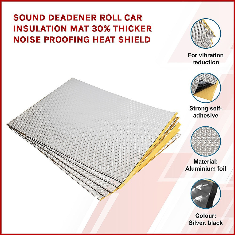 Car insulation mat, silver foil sheets with yellow self-adhesive backing