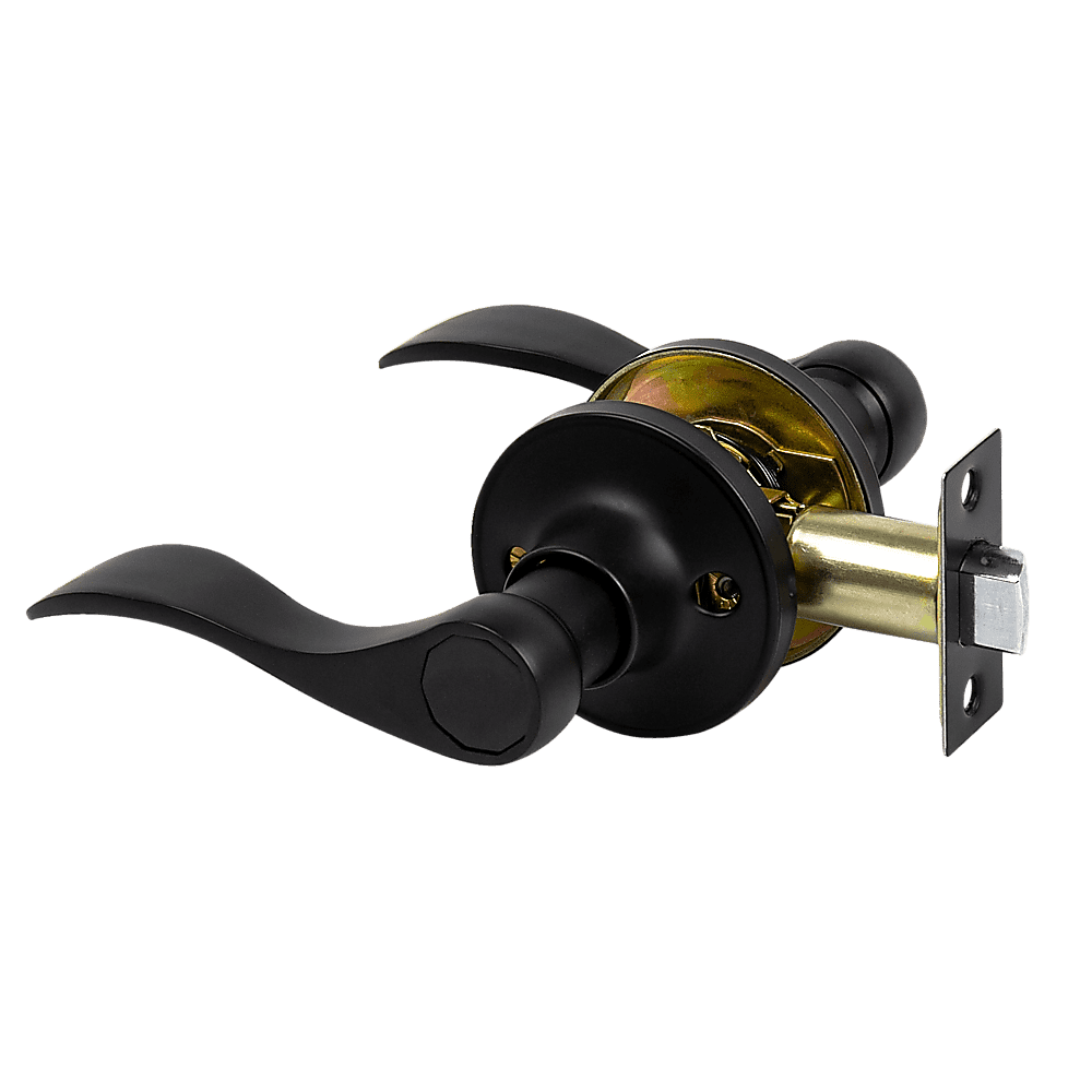 Door Handle Set Lever Passage Function Black