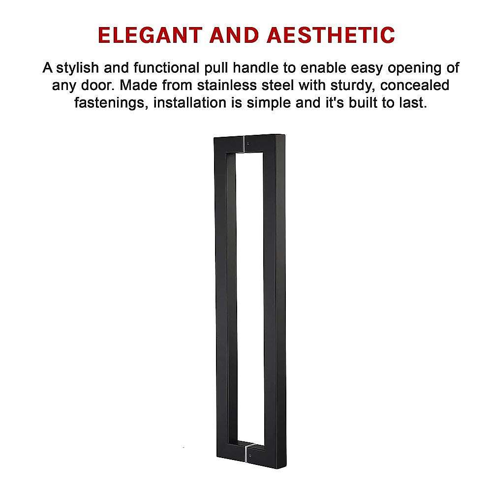 Entrance Door Pull Handle Matte Black 1800mm