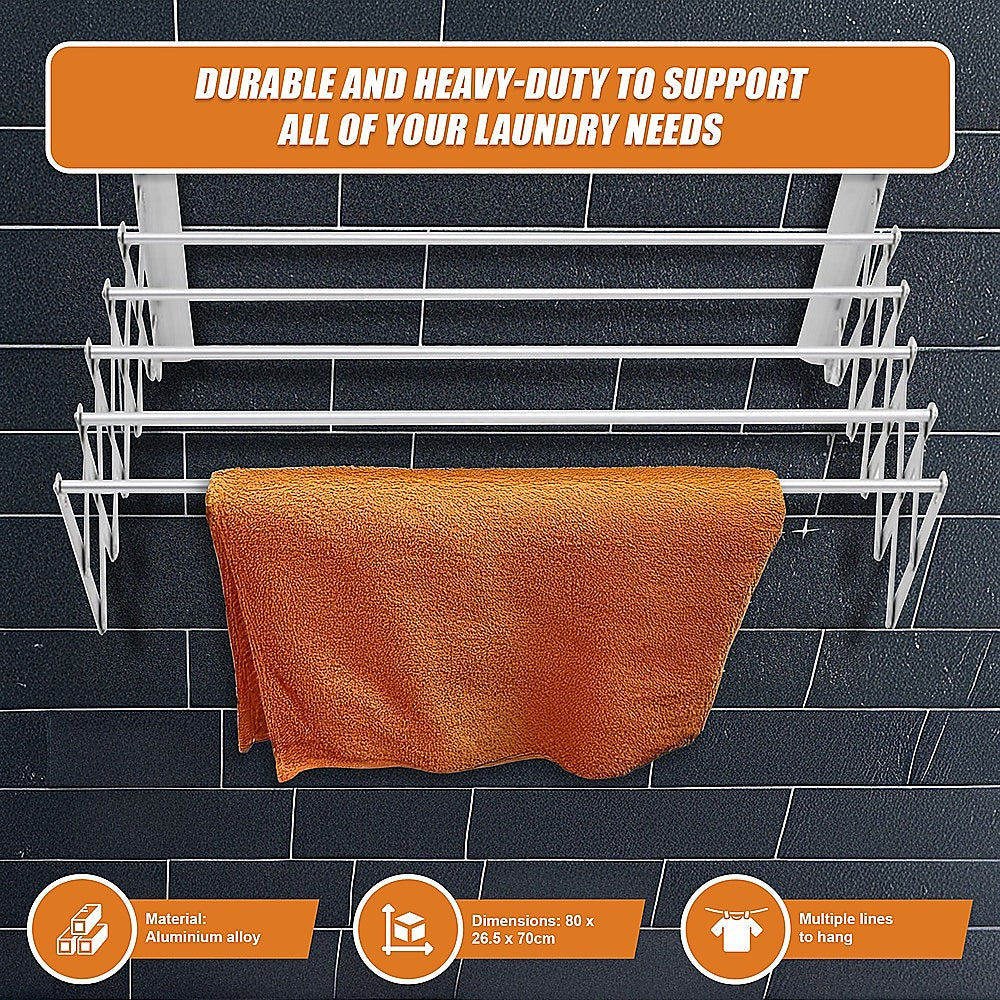 Pull Out Clothes Airer  Expanding Laundry Drying Line for Caravan, RV & Home