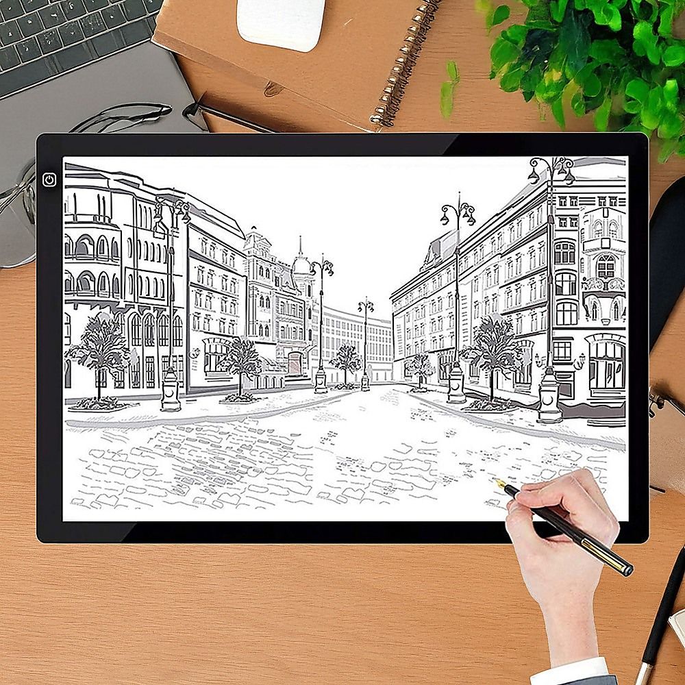 A2 LED Light Box Tracing Board Art Design Stencil Tattoo Copy Drawing Pad Bedworld