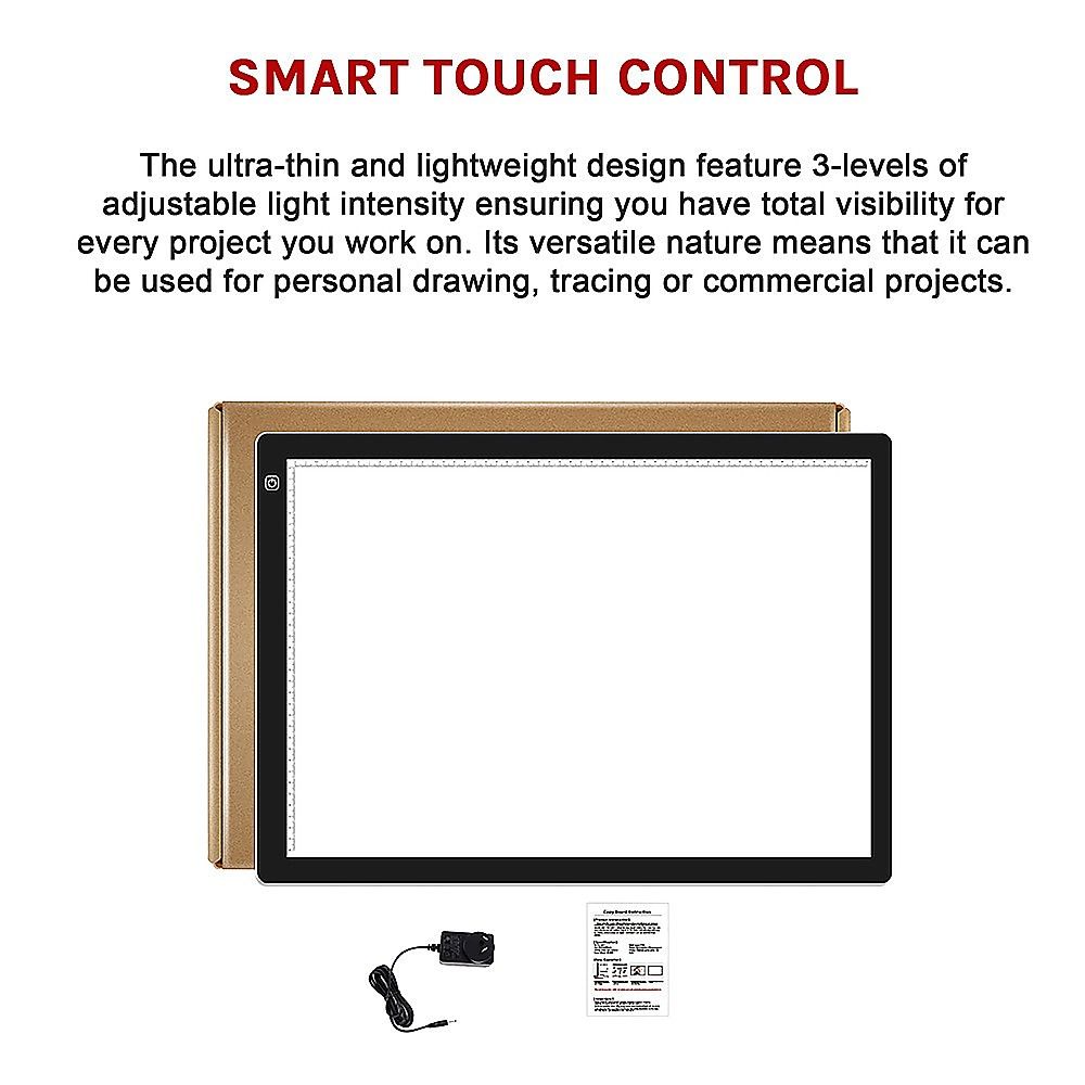 A2 LED Light Box Tracing Board Art Design Stencil Tattoo Copy Drawing Pad Bedworld