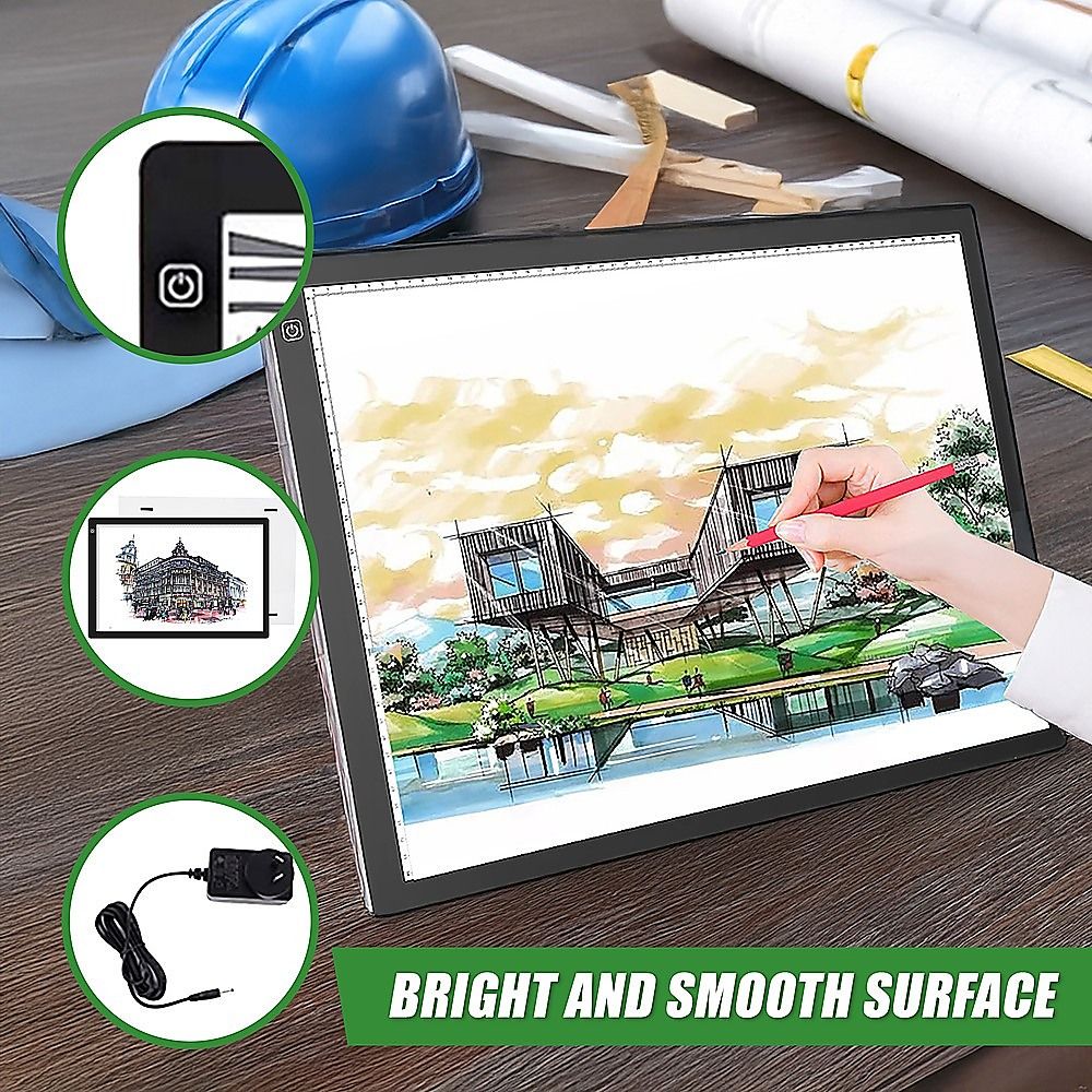 A2 LED Light Box Tracing Board Art Design Stencil Tattoo Copy Drawing Pad Bedworld
