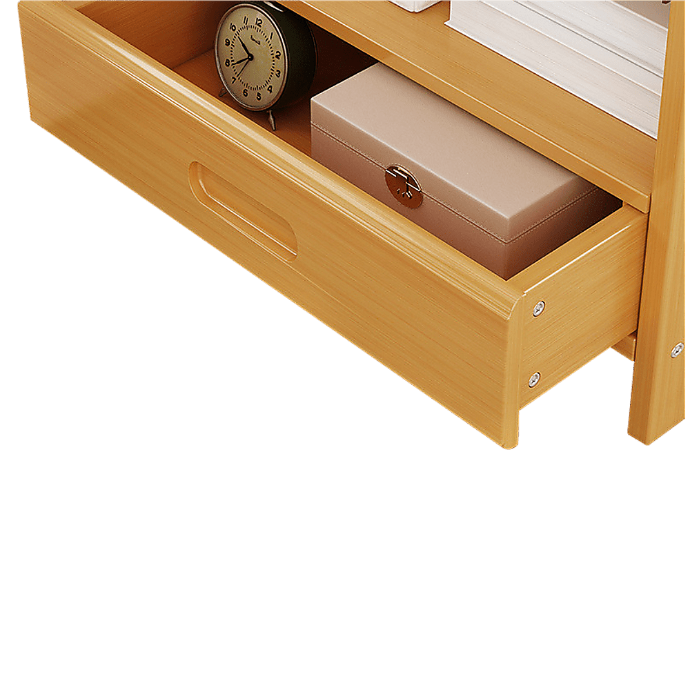 Bamboo Bedside Table Nightstand Storage Bedroom Sofa Side Stand