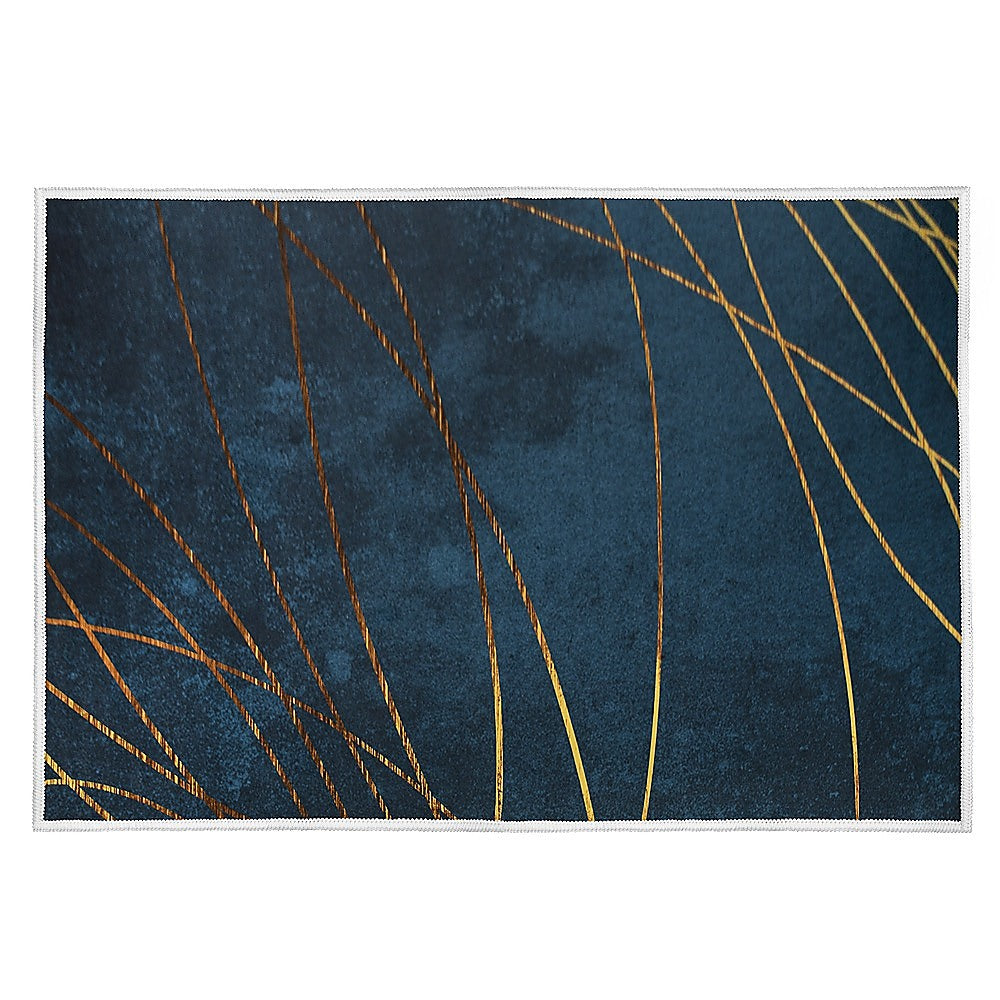 200x300cm Large Floor Blue Teal Rug  Modern Area Carpet for Bedroom & Lounge