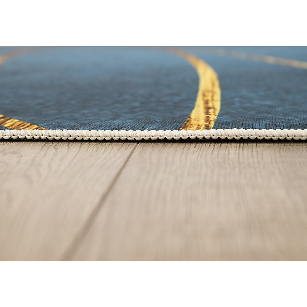 200x300cm Large Floor Blue Teal Rug  Modern Area Carpet for Bedroom & Lounge