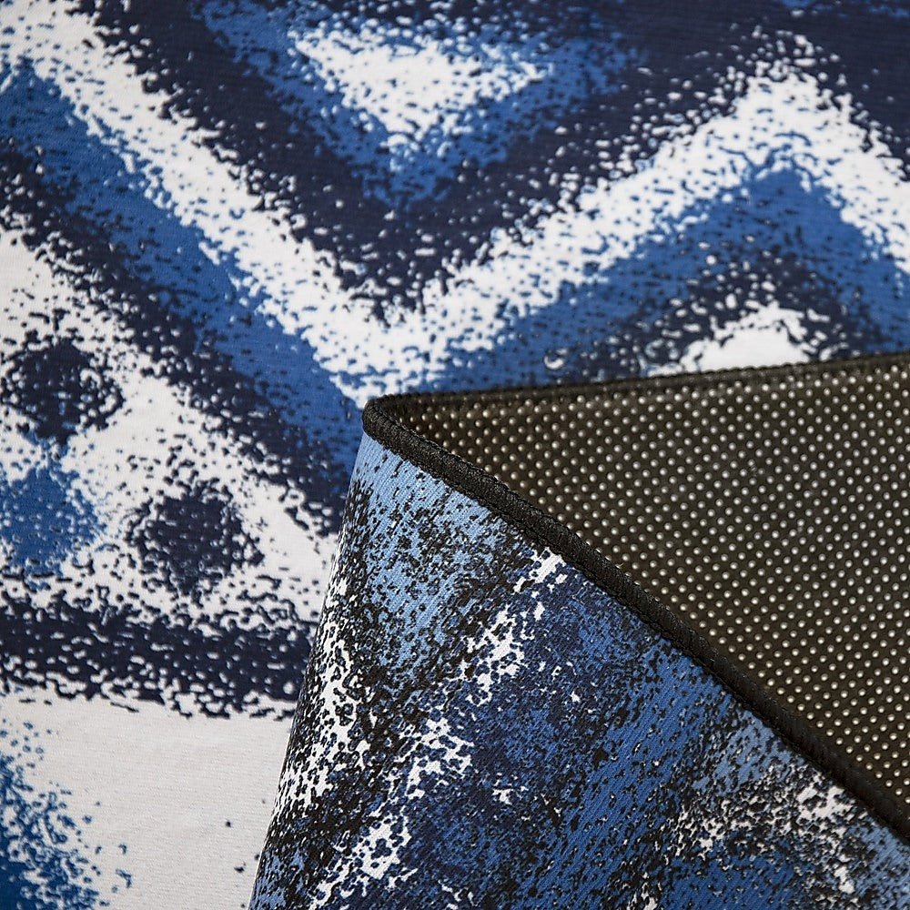 200x300cm Large Floor Blue Ethnic Rug  Modern Area Carpet for Bedroom & Lounge