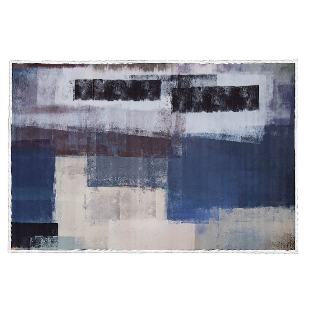 Large Floor Rug – 200x300cm Blue Rug (Abstract Style) Bedworld