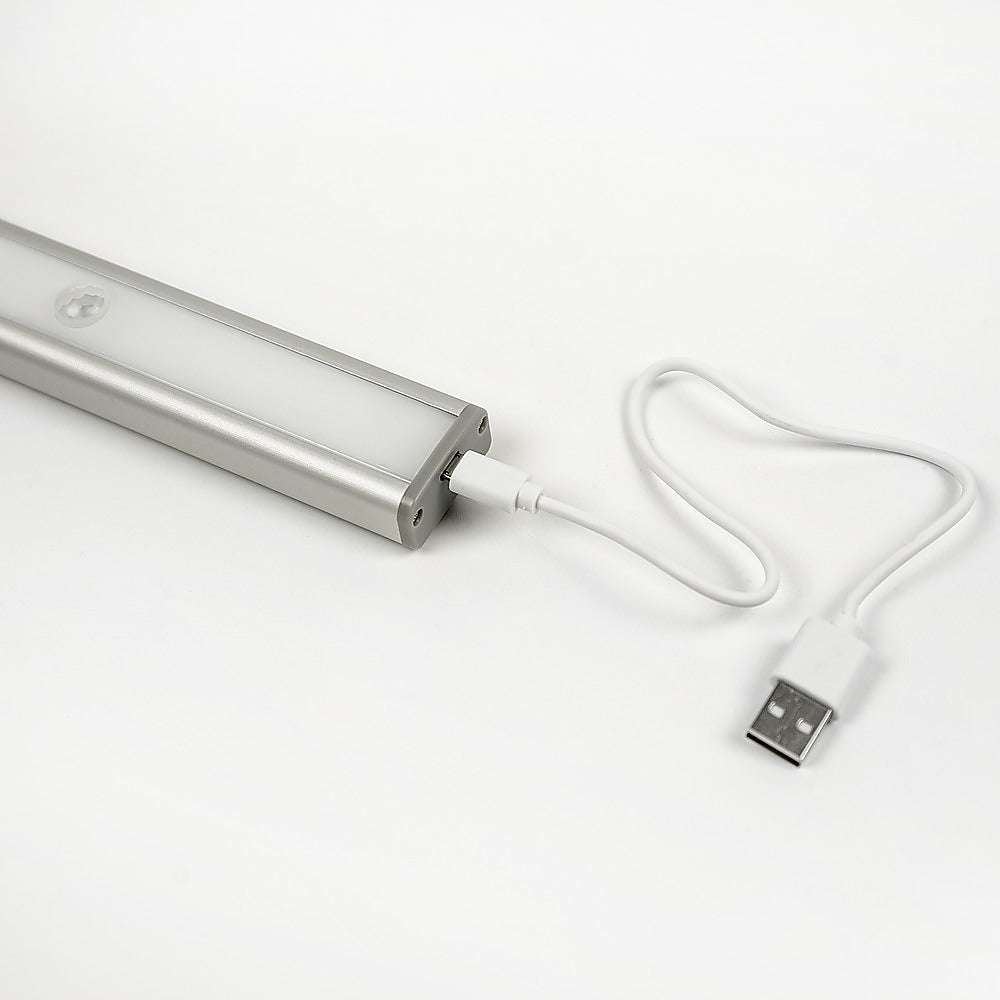 2 x 46 LED Stick-on Wireless Under Cabinet Light Rechargeable Motion Sensor Closet Lamp