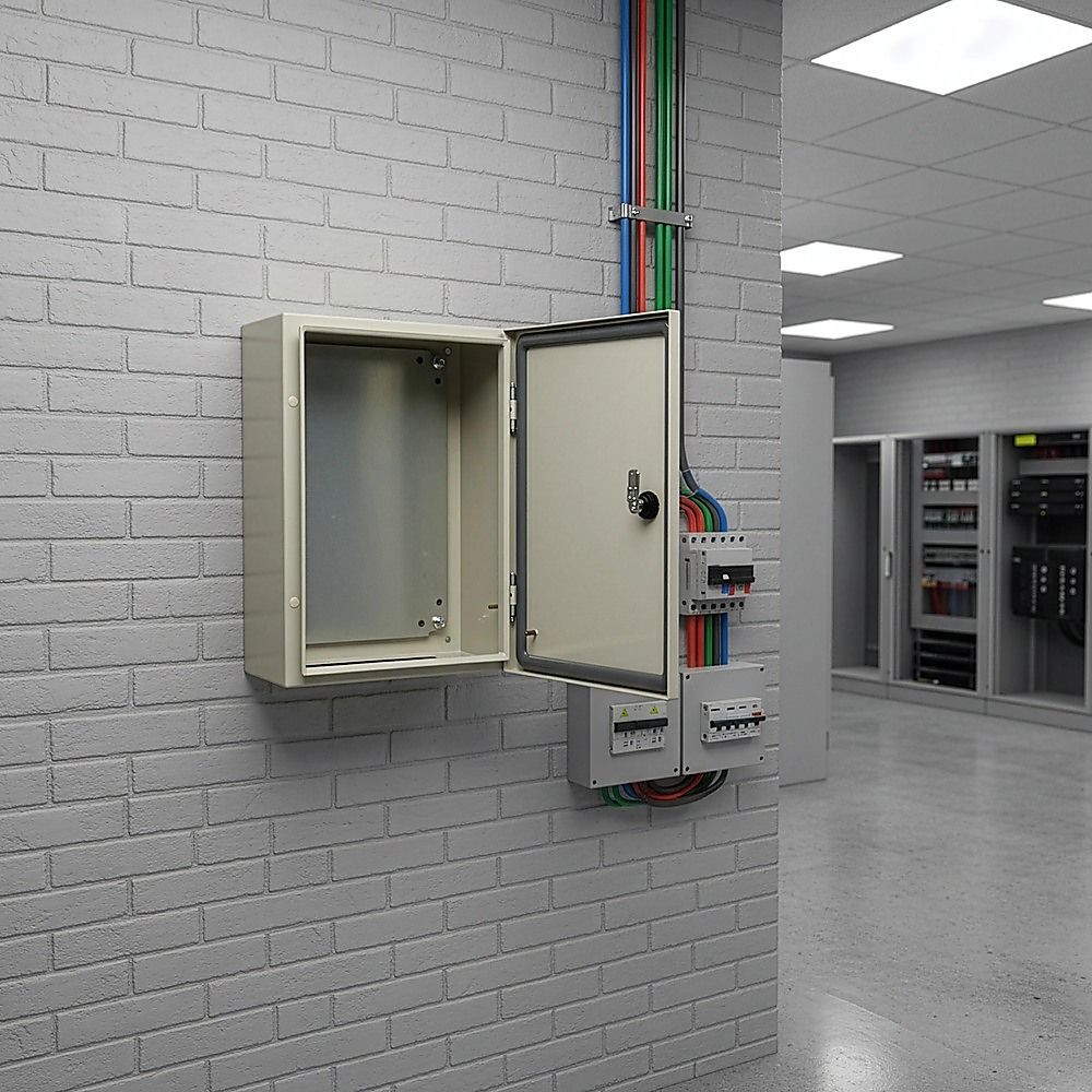 Carbon Steel Electrical Enclosure Box IP65 Wall Mount 400 x 300 x 200 mm Bedworld