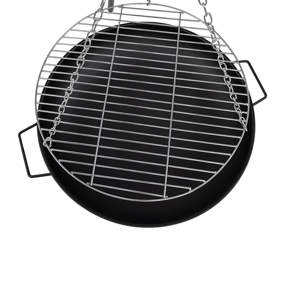 Tripod Garden Fire Pit BBQ  Cast Iron & Steel Round Outdoor Fire Bowl