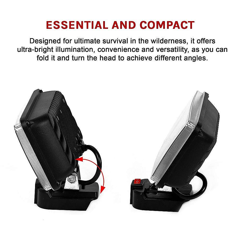 7" 18V Li-ion LED Work Light Torch Workshop Flashlights Camping